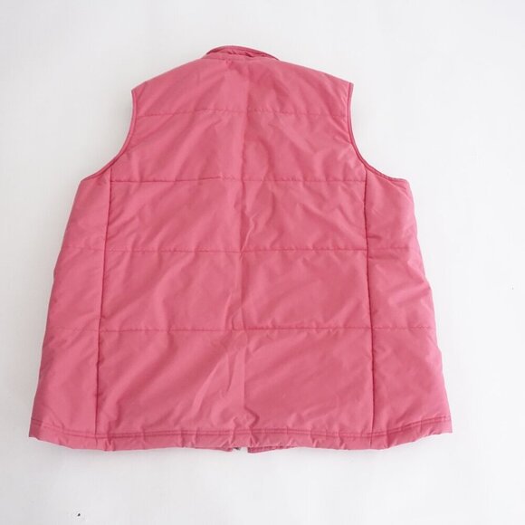 Vintage Cotton Ginny Plus Pink Gorpcore Lined Nylon Puffer Zip Up Vest Jacket S - Picture 12 of 12